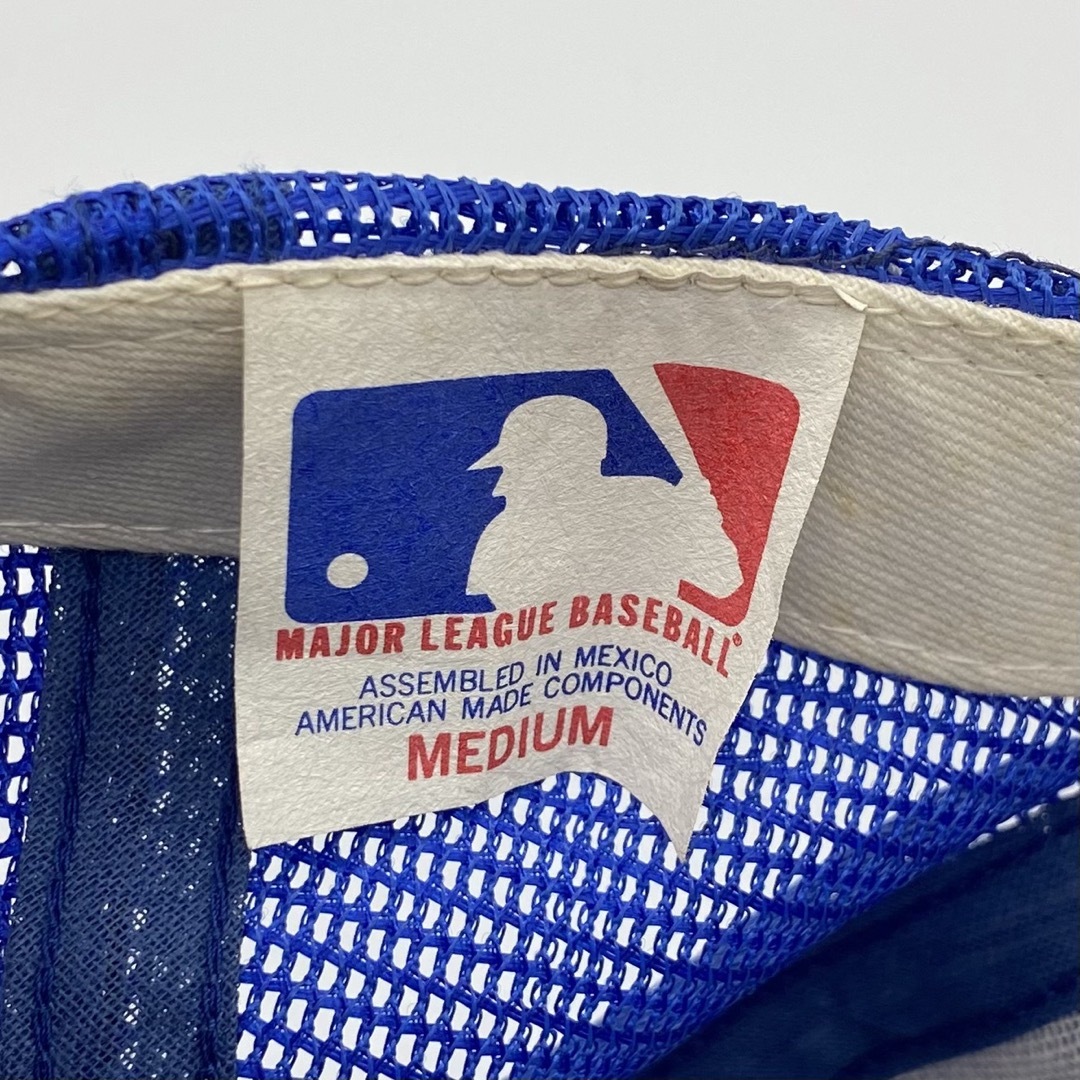 VINTAGE(ヴィンテージ)の80s~　ヴィンテージ　USA製　MLB　刺繍ワッペンロゴ　ベースボールキャップ メンズの帽子(キャップ)の商品写真