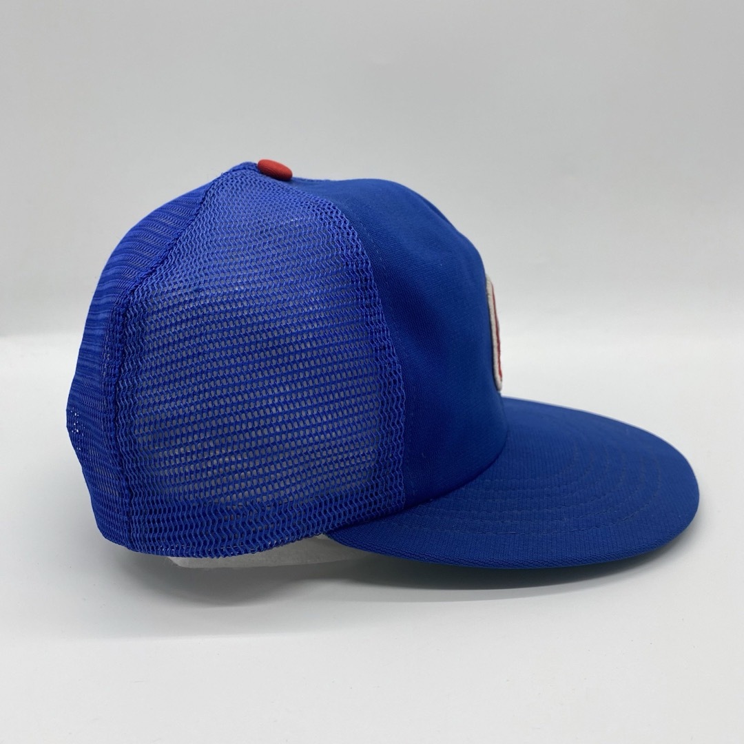 VINTAGE(ヴィンテージ)の80s~　ヴィンテージ　USA製　MLB　刺繍ワッペンロゴ　ベースボールキャップ メンズの帽子(キャップ)の商品写真