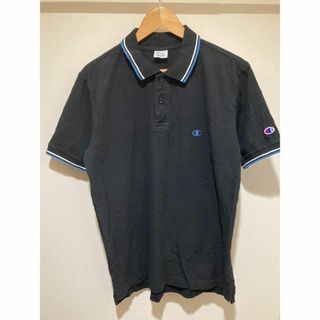 チャンピオン(Champion)のチャンピオン 古着 ポロシャツ ＸＬ ブラック   ワンポイントロゴ 90s(ポロシャツ)