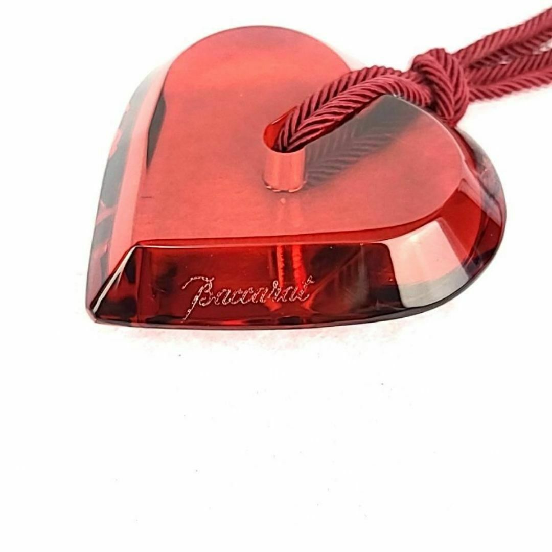 Baccarat(バカラ)の●ほぼ新品●バカラ ネックレス ハート ペンダント 赤 レッド レディースのアクセサリー(ネックレス)の商品写真