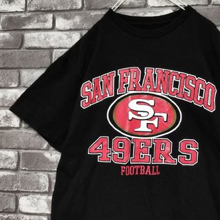 NFLサンフランシスコフォーティナイナーズアーチビッグロゴtシャツTシャツ黒(Tシャツ/カットソー(半袖/袖なし))