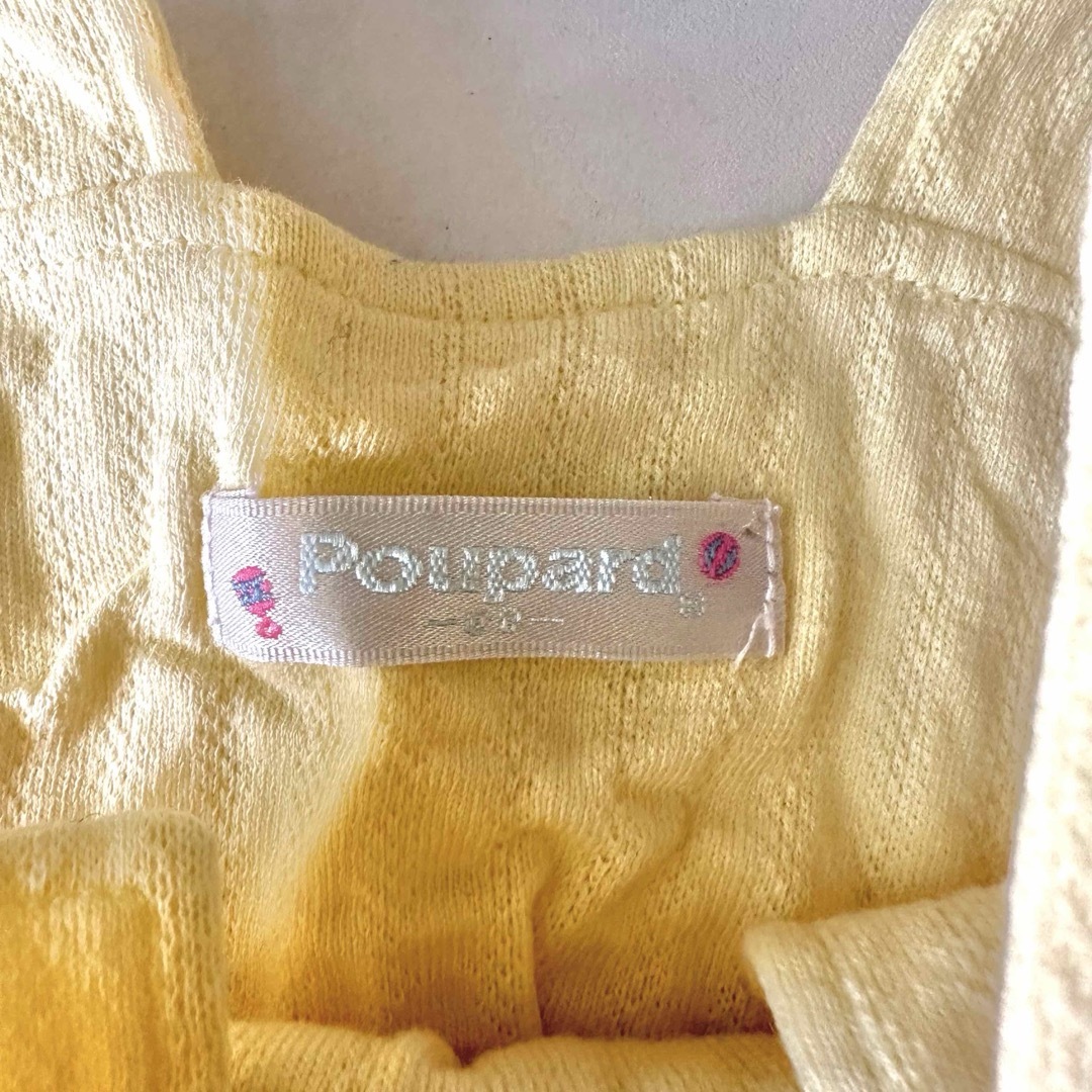 Poupard♡サロペット　イエロー　オールインワン　サイズ80 キッズ/ベビー/マタニティのベビー服(~85cm)(ワンピース)の商品写真