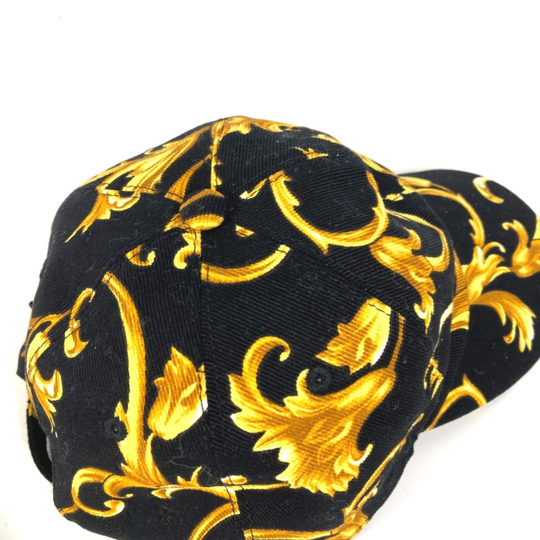 VERSACE(ヴェルサーチ)のヴェルサーチ VERSACE 総柄 帽子 キャップ帽 ベースボール キャップ コットン ブラック 美品 メンズの帽子(キャップ)の商品写真