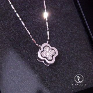 ①【プルトップ祭り】大特価K18WG天然ダイヤモンドトップ(ネックレス)