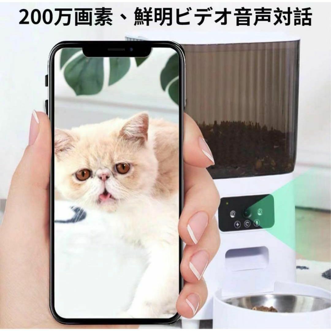 自動給餌器　猫　カメラ付き　音声対話　5ℓ大容量　2匹用　遠隔操作 その他のペット用品(猫)の商品写真