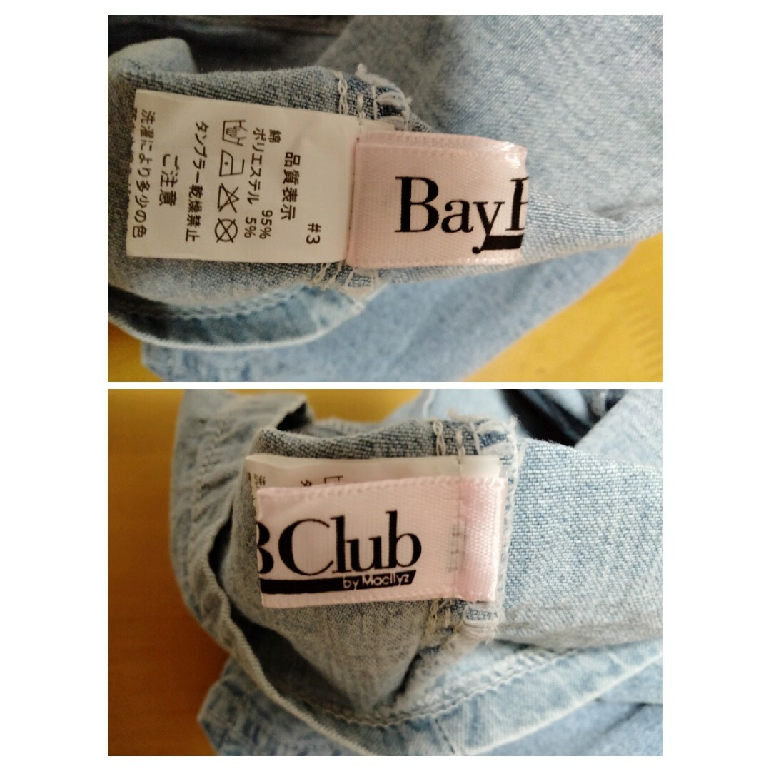 【№616】✅BayBclub パフスリシャツドッキングデニムミニワンピース レディースのワンピース(ミニワンピース)の商品写真