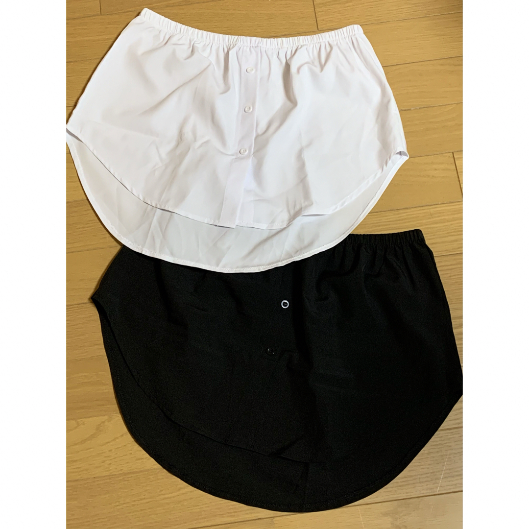 シャツ風スカート ペチコート L 黒  レディースのスカート(その他)の商品写真