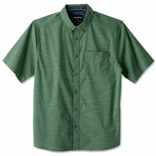 カブー(KAVU)のKAVU Welland 半袖シャツ 胸ポケット カブー Sサイズ 緑 グリーン(シャツ)