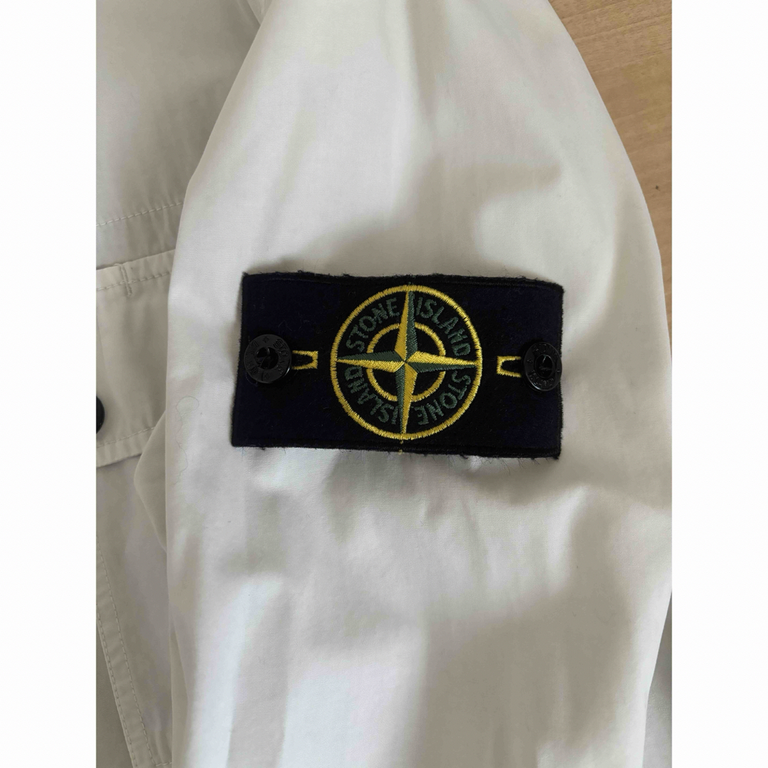 STONE ISLAND(ストーンアイランド)のビンテージ　ストーンアイランド　コットン　ジップアップ　ジャケット　S ホワイト メンズのジャケット/アウター(ライダースジャケット)の商品写真