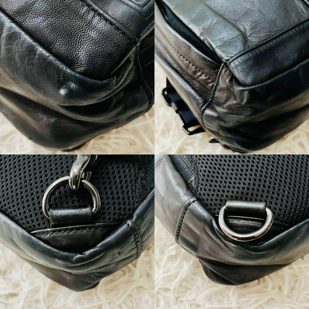 PORTER(ポーター)のタグ付き　ポーター　フランク　スリング　ボディーバッグ　ブラック　レザー　メンズ メンズのバッグ(ボディーバッグ)の商品写真