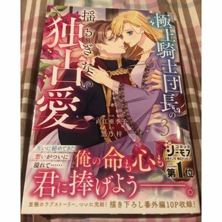 最新刊帯付き、極上騎士団長の揺るぎない独占愛、3巻、直江亜季子、黒乃梓(その他)