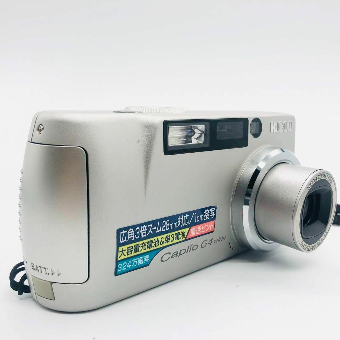 【完動品】RICOH Caplio G4 wide デジタルカメラ 動作確認済み スマホ/家電/カメラのカメラ(コンパクトデジタルカメラ)の商品写真