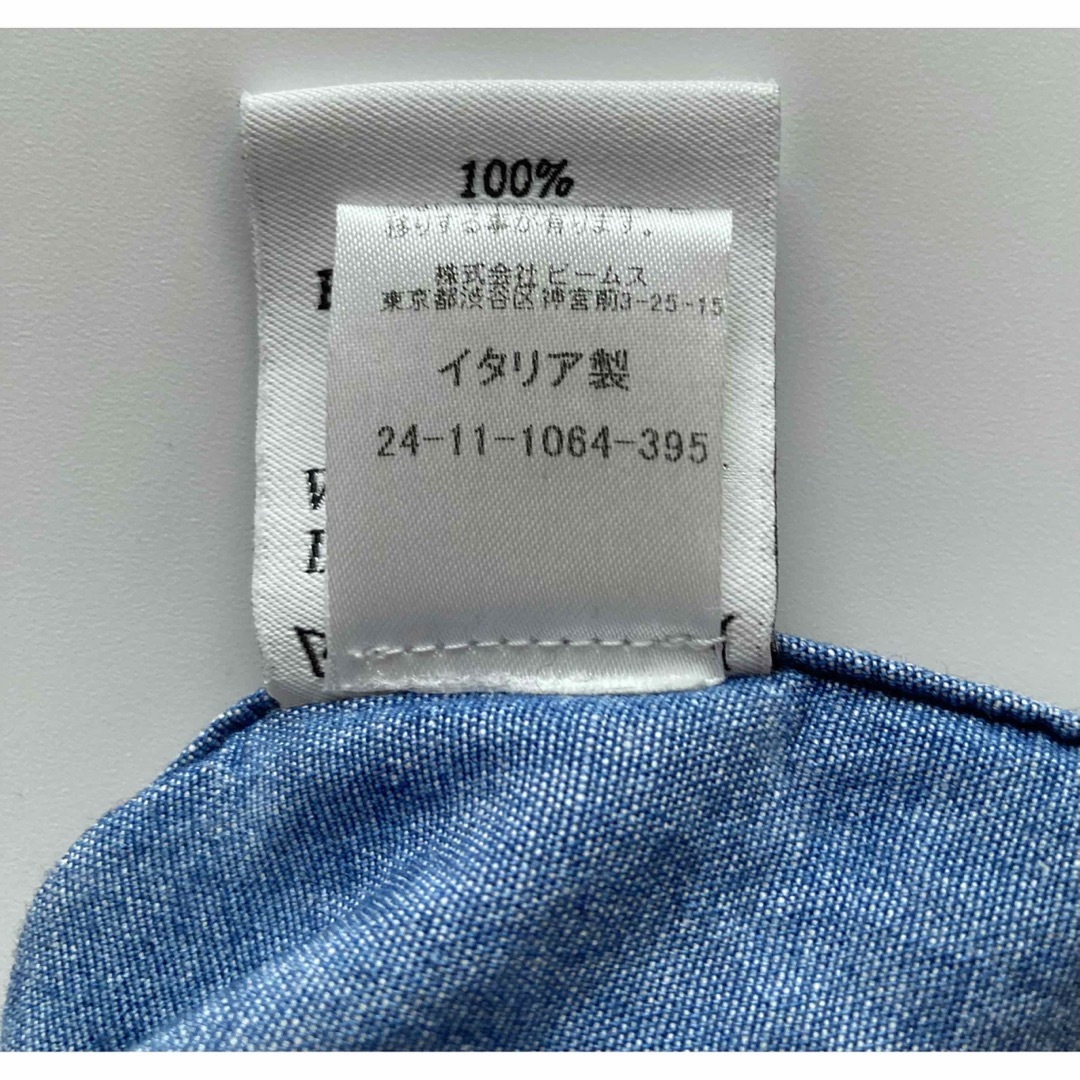 BOLZONELLA(ボルゾネッラ)のBOLZONELLA イタリア製 シャンブレーウエスタンシャツ 38/15  メンズのトップス(シャツ)の商品写真
