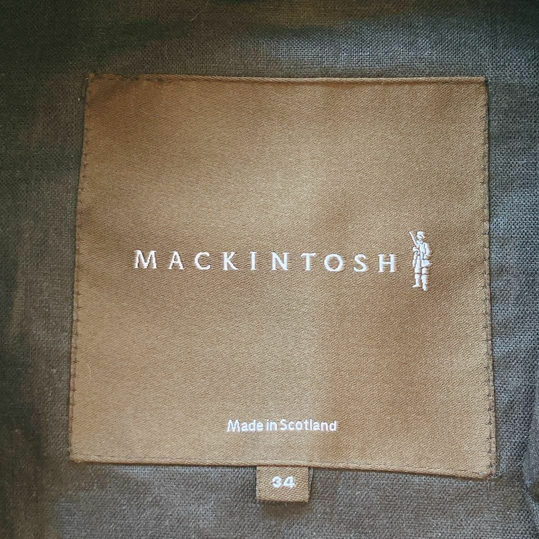 MACKINTOSH(マッキントッシュ)の◆美品◆マッキントッシュ　トレンチコート　M　黒　リネン　麻　英国製　梅雨　初夏 レディースのジャケット/アウター(トレンチコート)の商品写真