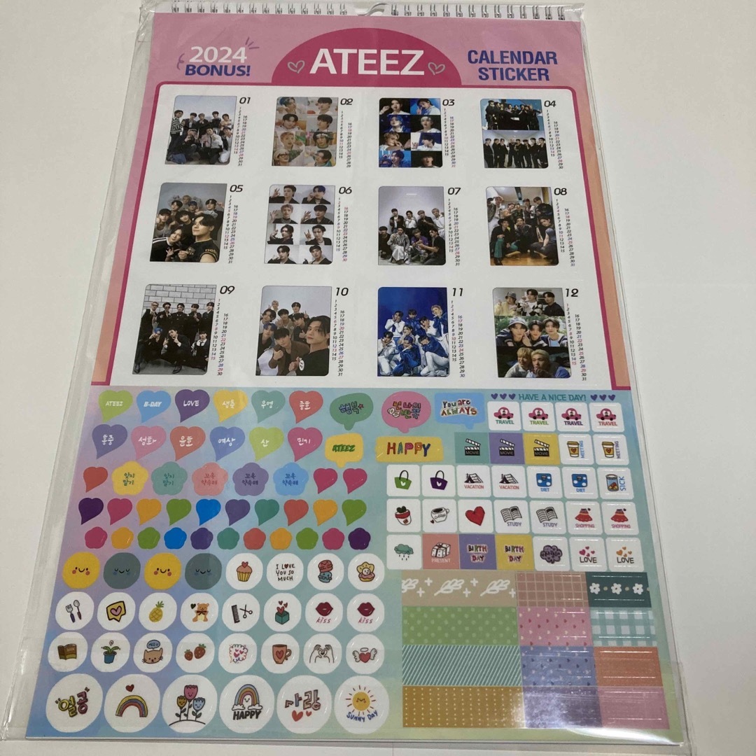 ATEEZ(エイティーズ)のラスト1点❣️ateez 壁掛けカレンダー エンタメ/ホビーのCD(K-POP/アジア)の商品写真