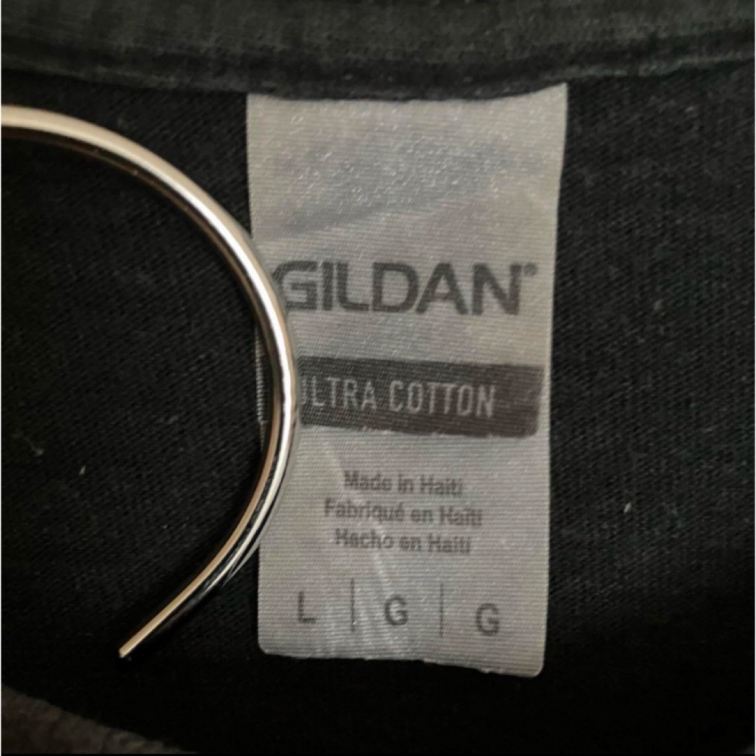 GILDAN(ギルタン)の企業刺繍ワンポイントロゴTシャツテリージョーンズドライウォールtシャツtee黒 メンズのトップス(Tシャツ/カットソー(半袖/袖なし))の商品写真