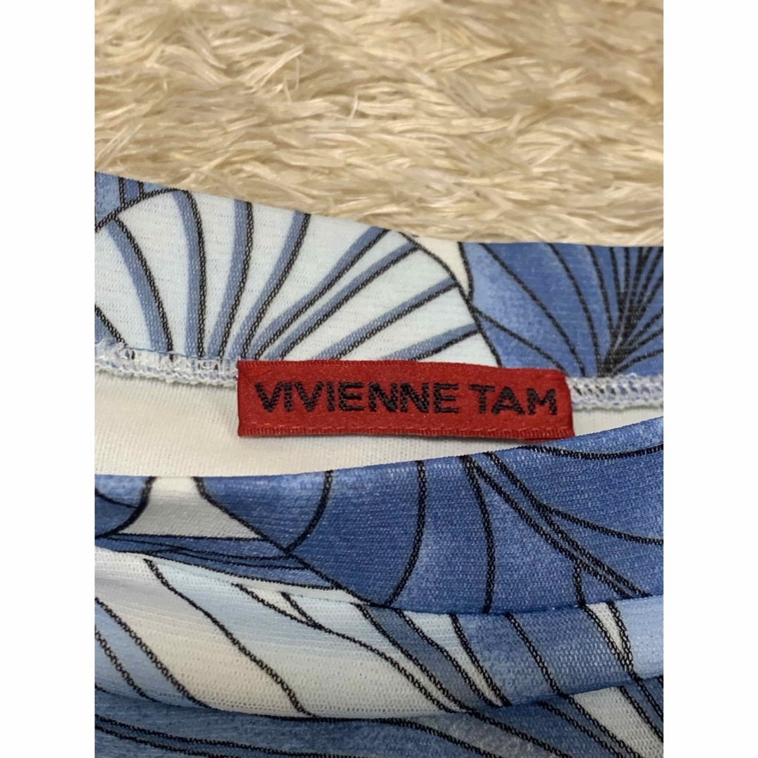 vivianne tam ヴィヴィアンタム　ボタニカル　スカート  ブルー系 レディースのスカート(ひざ丈スカート)の商品写真