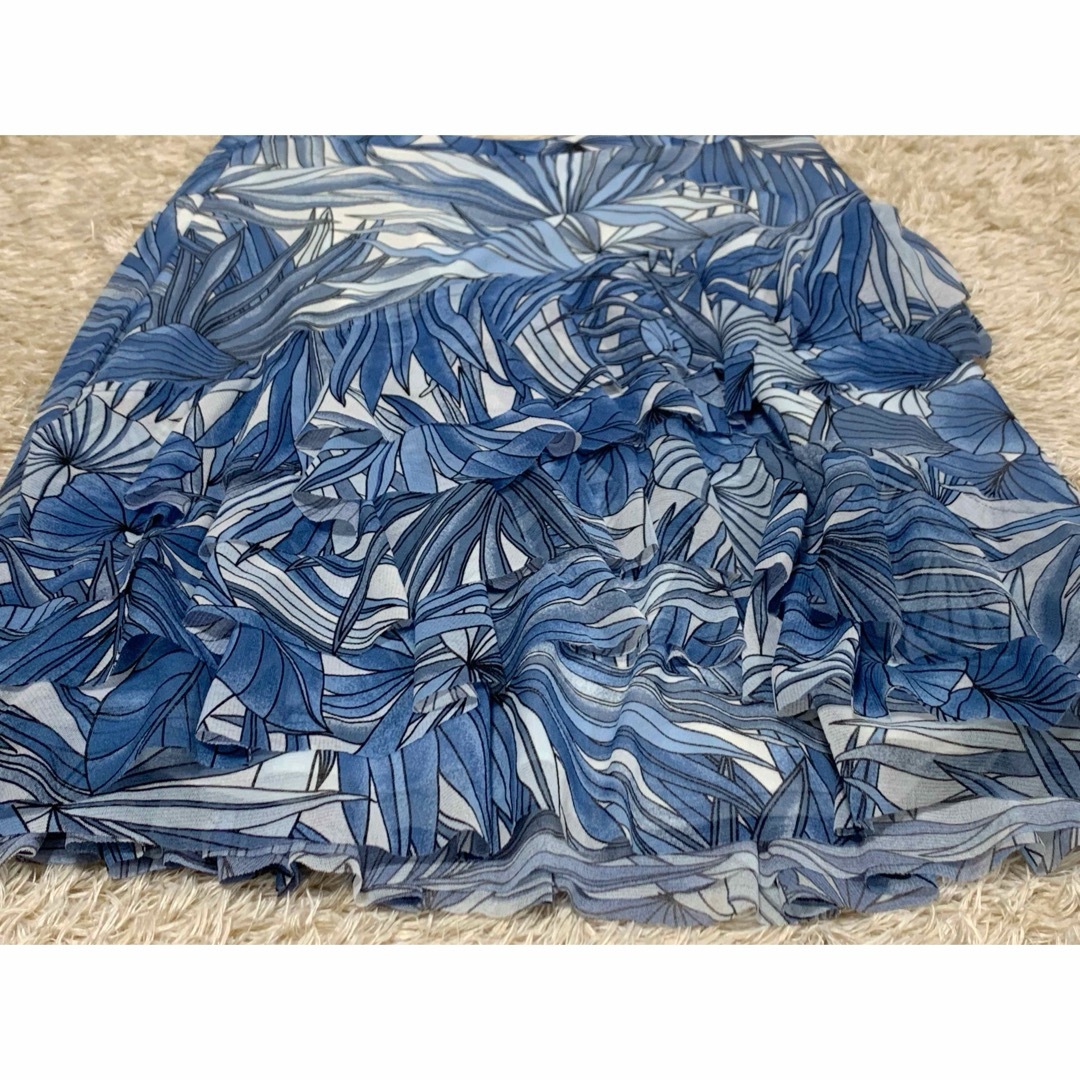 vivianne tam ヴィヴィアンタム　ボタニカル　スカート  ブルー系 レディースのスカート(ひざ丈スカート)の商品写真