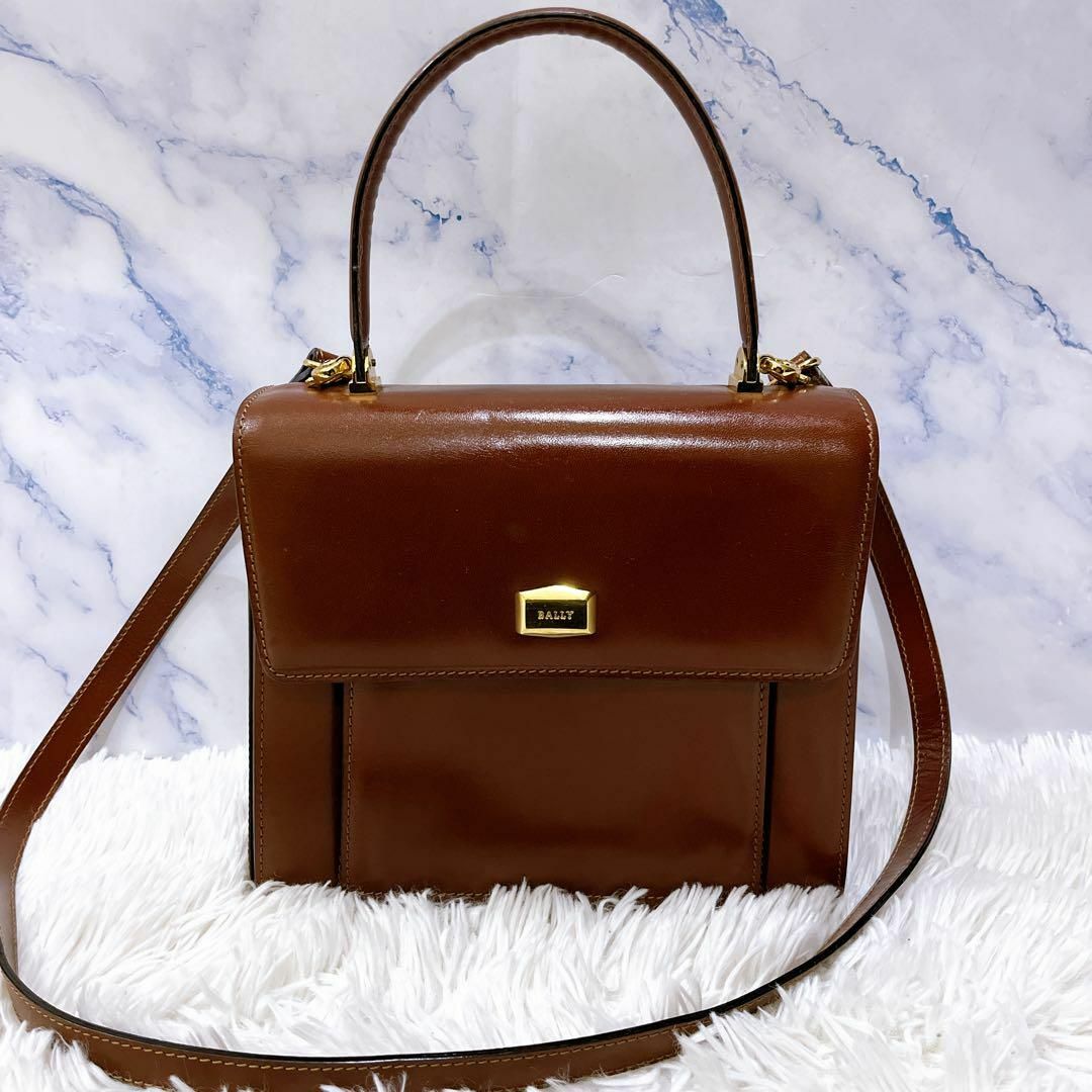 Bally(バリー)の良品　BALLY 2way フォーマルバッグ　ショルダーバッグ　レザー　ブラウン レディースのバッグ(ショルダーバッグ)の商品写真