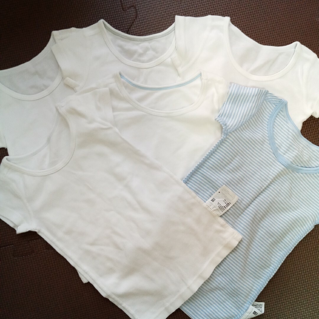 UNIQLO(ユニクロ)のユニクロベビー　コットンインナー　6枚 キッズ/ベビー/マタニティのベビー服(~85cm)(肌着/下着)の商品写真