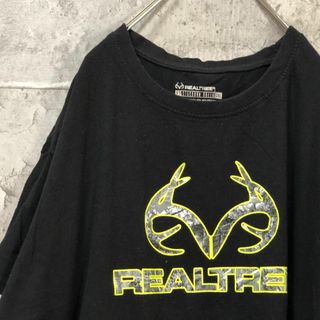 REALTREE 鹿角 カモフラ USA輸入 オーバー Tシャツ(Tシャツ/カットソー(半袖/袖なし))