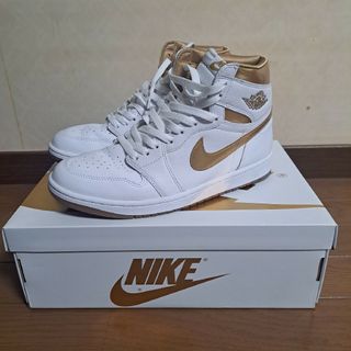 ジョーダン(Jordan Brand（NIKE）)のAIR JORDAN　WHITE&GOLD(スニーカー)