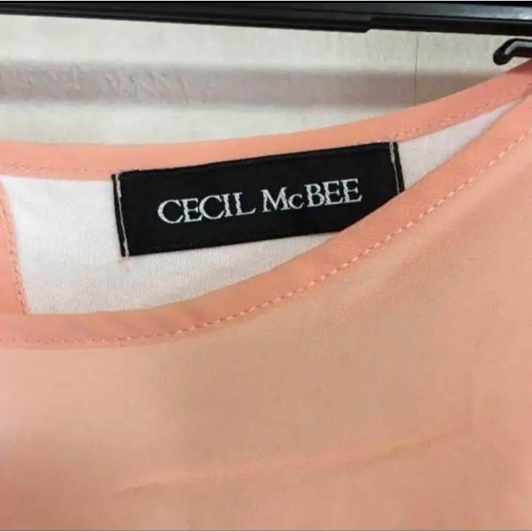 CECIL McBEE(セシルマクビー)の6-34  CECIL McBEEセシルマクビー シフォンフレアーカットソー レディースのトップス(カットソー(半袖/袖なし))の商品写真