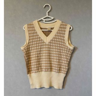 Vintage cropped knit vest