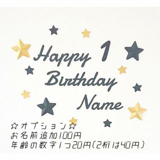 【星の色変更可能】バースデー レターバナー お誕生日 飾り ガーランド(アルバム)