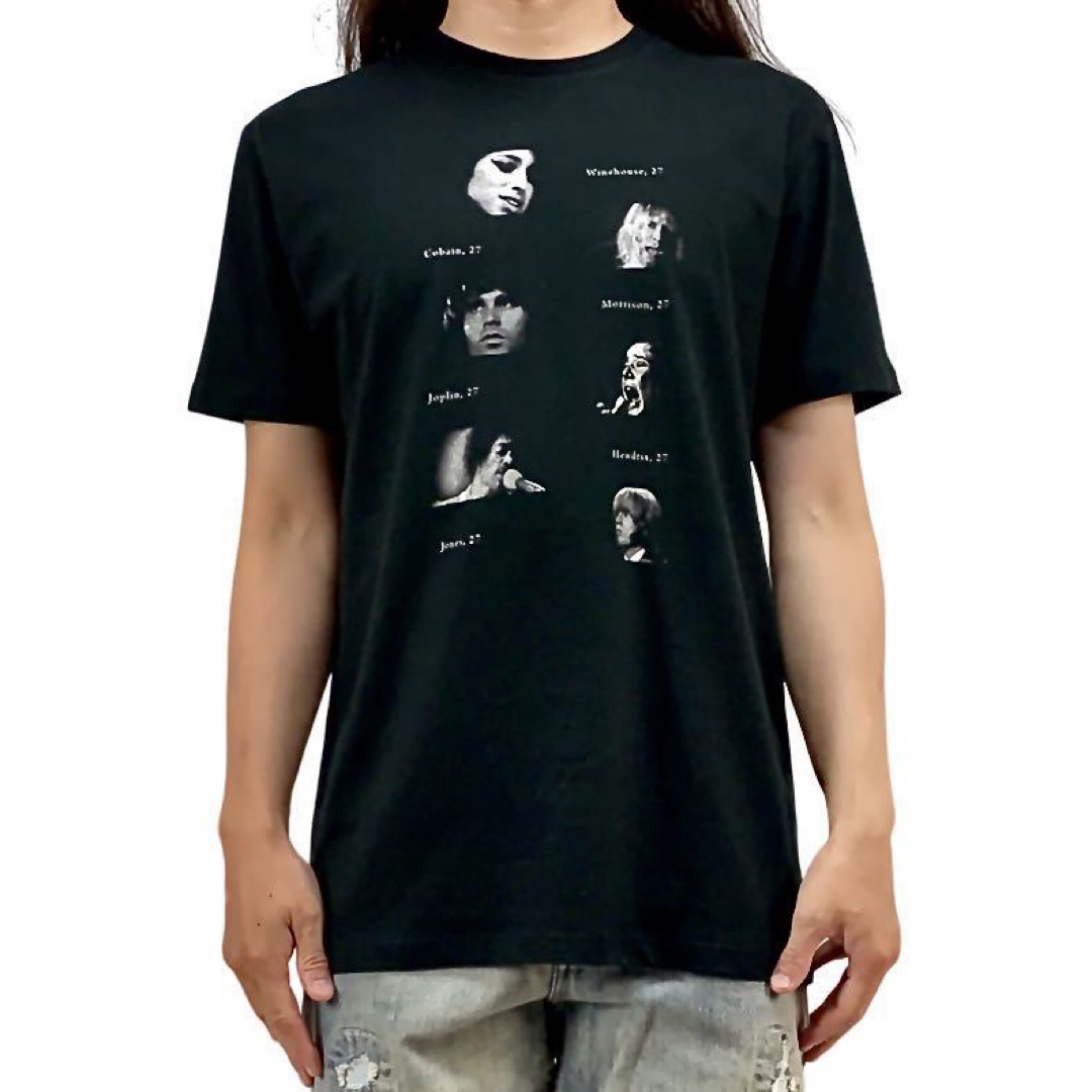 新品 27クラブ カートコバーン エイミー ジミヘン ジムモリソン Tシャツ メンズのトップス(Tシャツ/カットソー(半袖/袖なし))の商品写真