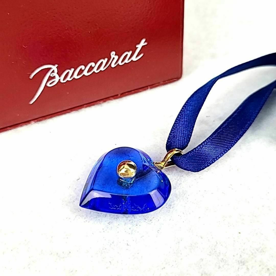 Baccarat(バカラ)の●極美品箱付△バカラ ハート アラフォリ ネックレス 750 18K ブルー レディースのアクセサリー(ネックレス)の商品写真