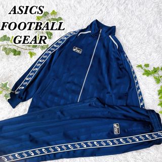 アシックス(asics)の希少　レア　アシックス  サッカー フットボールギア セットアップ ネイビー(ジャージ)