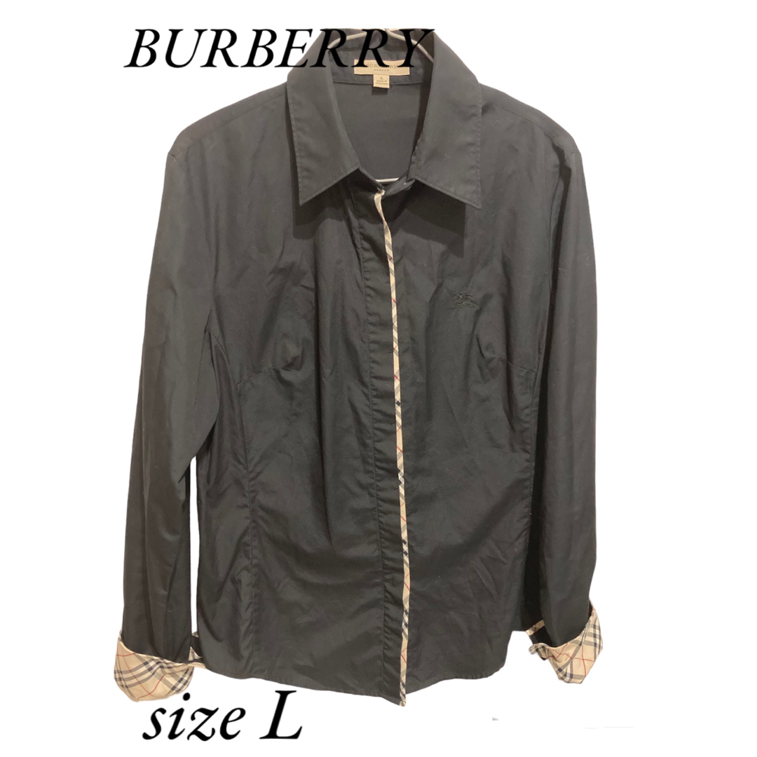 BURBERRY(バーバリー)のBURBERRY バーバリー★長袖シャツ ブラック ノバチェック レディースのトップス(シャツ/ブラウス(長袖/七分))の商品写真