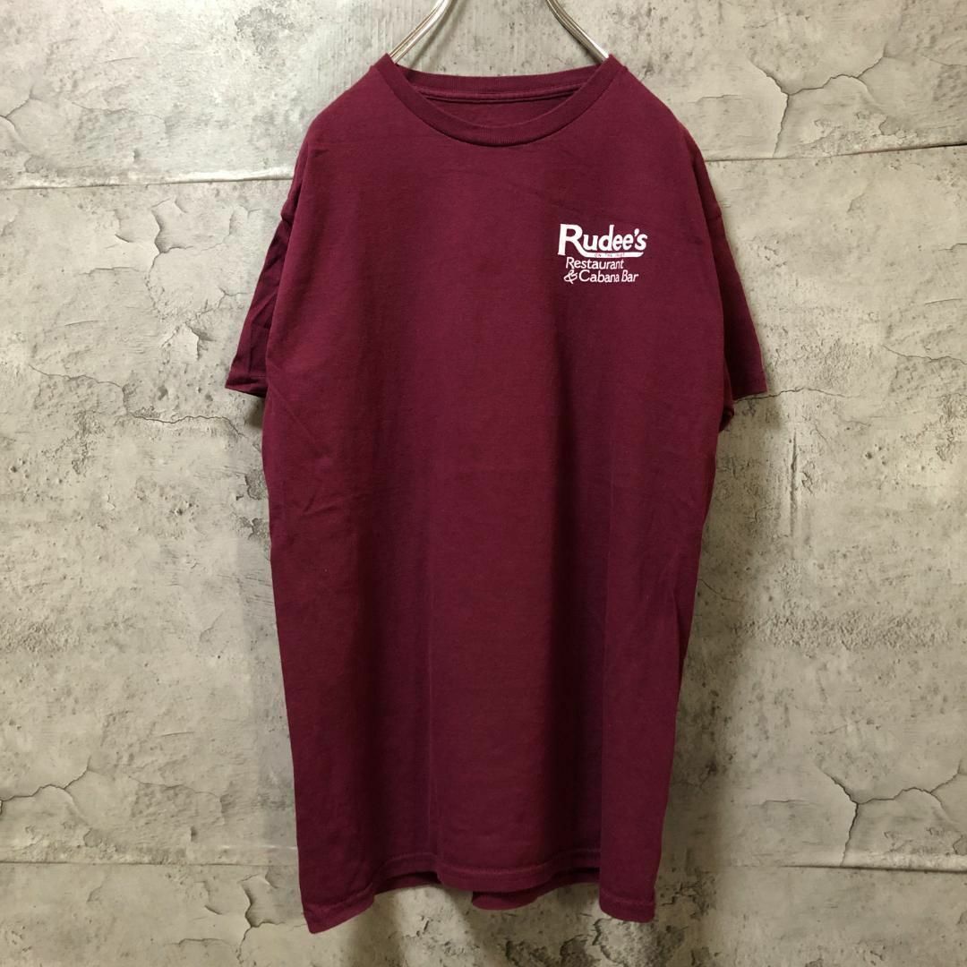 Rudees 船 小屋 バックプリント 企業ロゴ Tシャツ メンズのトップス(Tシャツ/カットソー(半袖/袖なし))の商品写真