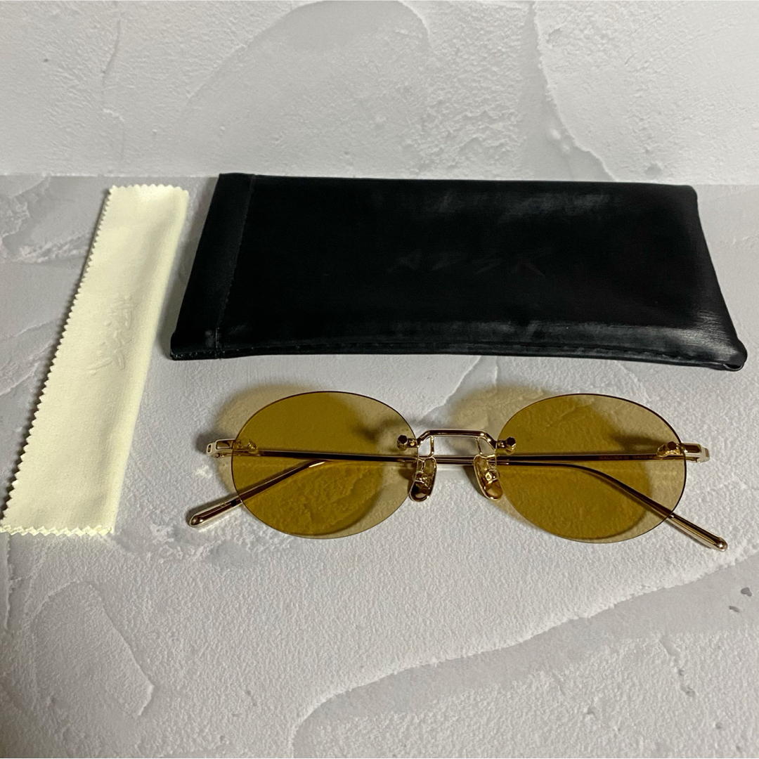 A.D.S.R.(エーディーエスアール)の【極美品】 A.D.S.R MALUMA 02 GOLD brown ケース付 レディースのファッション小物(サングラス/メガネ)の商品写真