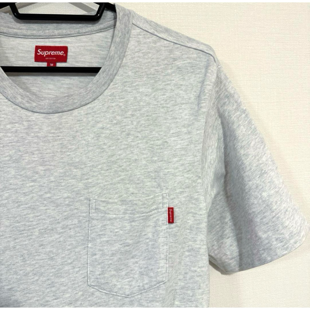 Supreme(シュプリーム)のSupreme Pocket Tee Ash Grey Mサイズ　Tシャツ メンズのトップス(Tシャツ/カットソー(半袖/袖なし))の商品写真