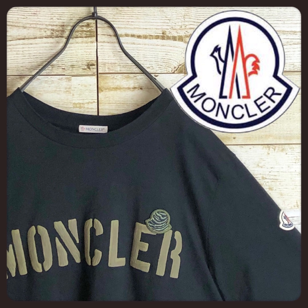 MONCLER(モンクレール)のMONCLER モンクレール tシャツ ビック刺繍ロゴ入り 美品 メンズのトップス(Tシャツ/カットソー(半袖/袖なし))の商品写真