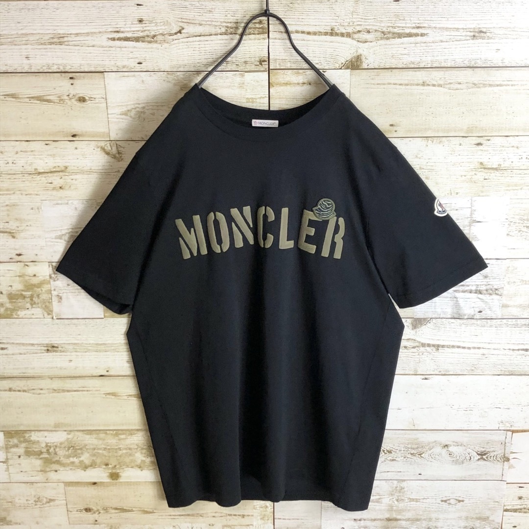 MONCLER(モンクレール)のMONCLER モンクレール tシャツ ビック刺繍ロゴ入り 美品 メンズのトップス(Tシャツ/カットソー(半袖/袖なし))の商品写真