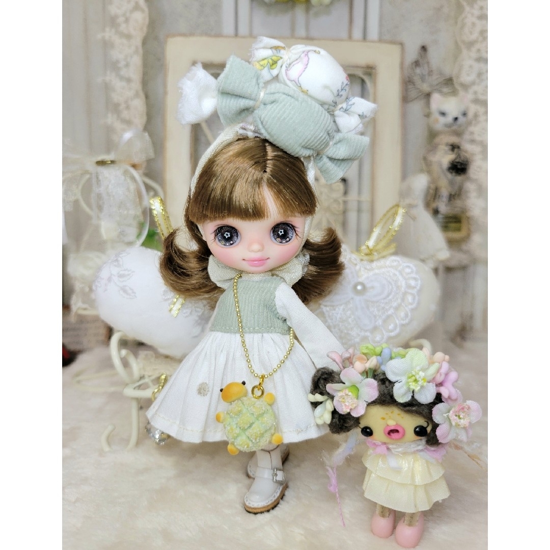 Takara Tomy(タカラトミー)の【mimi*様オーダー】《💚🩵°*ラピっ子doll》❁カスタムオーダー❁ ハンドメイドのぬいぐるみ/人形(人形)の商品写真