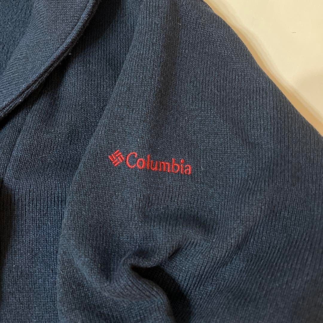 Columbia(コロンビア)のColumbia コロンビア　カーディガン　ネイビー　XLサイズ　メンズ メンズのトップス(カーディガン)の商品写真