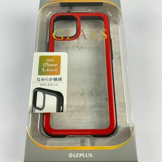 新品 iPhone 12 mini 保護 強化 ガラスシェル ケース レッド 赤(保護フィルム)