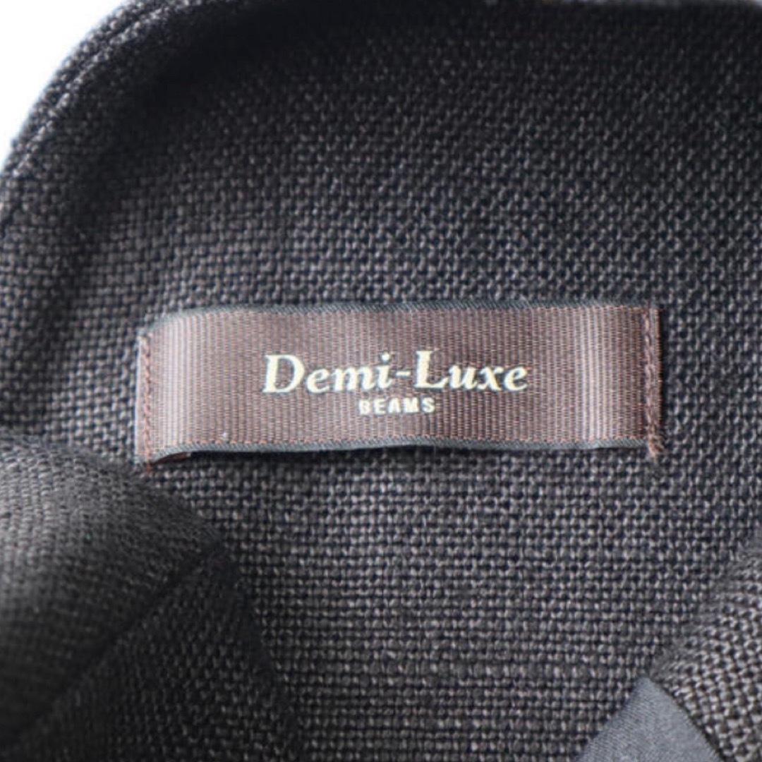 Demi-Luxe BEAMS(デミルクスビームス)のDemi-Luxe BEAMS リネン クルーネックストレートワンピース レディースのワンピース(ひざ丈ワンピース)の商品写真