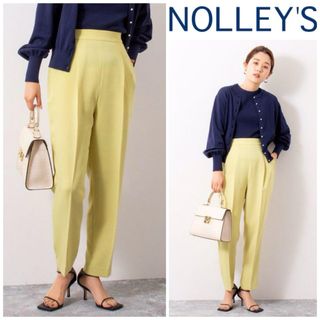 ノーリーズ(NOLLEY'S)のNOLLEY'S ノーリーズ  タックテーパードパンツ  サイズ３6(カジュアルパンツ)