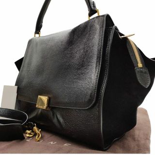 セリーヌ(celine)のセリーヌ 2way トラペーズ ハンドバッグ ショルダーバッグ レザー スエード(ショルダーバッグ)