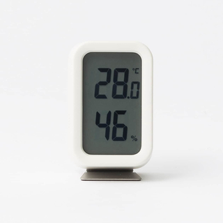 新品★無印良品★ デジタル温湿度計 ホワイト　白　湿度計　温度計　未開封★(置時計)