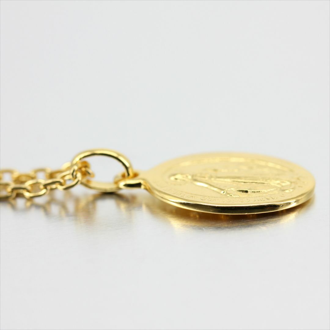 メンズ 24k ゴールド コーティング マリア ネックレス シルバー 925 メンズのアクセサリー(ネックレス)の商品写真