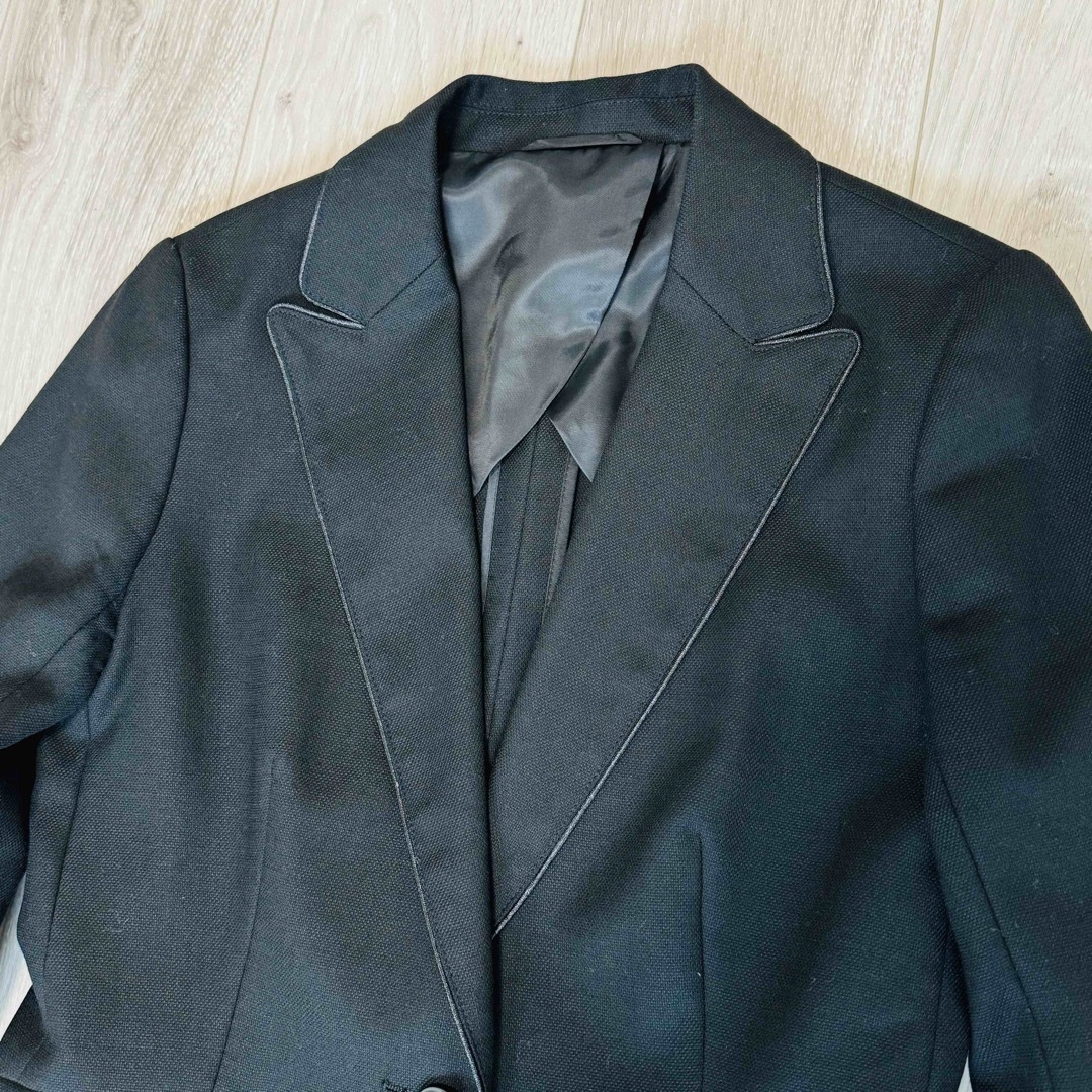 THE SUIT COMPANY(スーツカンパニー)の【美品】 destyle レディース　パンツスーツ　セットアップ　シルク　黒　M レディースのフォーマル/ドレス(スーツ)の商品写真
