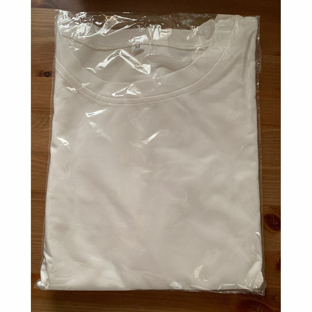 L size ゆったりカットソー 長袖  カットソー  ホワイト トップス 無地 レディースのトップス(Tシャツ(長袖/七分))の商品写真