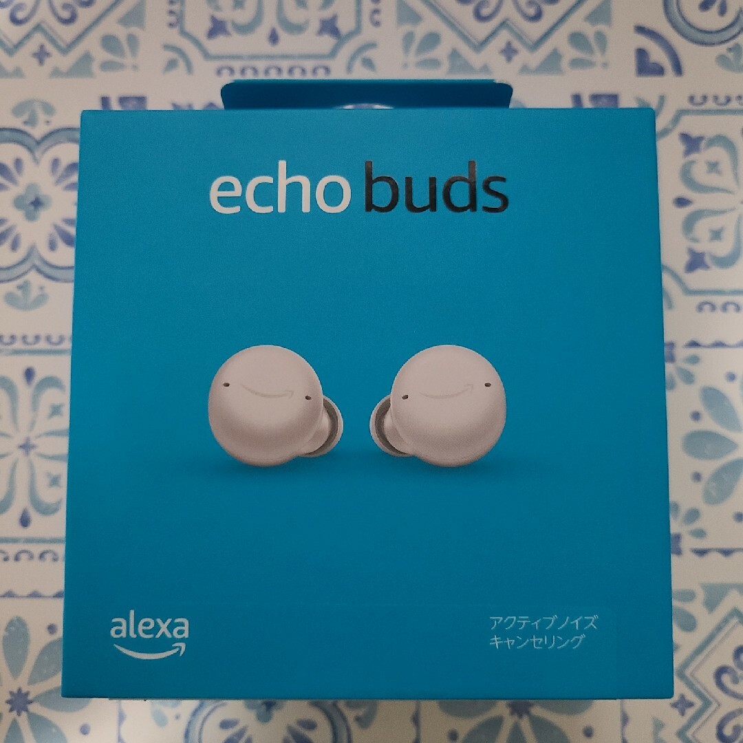Amazon(アマゾン)のワイヤレスイヤホン 新品 未使用 Echo Buds ノイズキャンセリング スマホ/家電/カメラのオーディオ機器(ヘッドフォン/イヤフォン)の商品写真