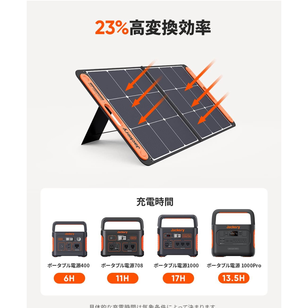 jackery solar generator 1000 pro パネルのみ スマホ/家電/カメラのスマートフォン/携帯電話(バッテリー/充電器)の商品写真